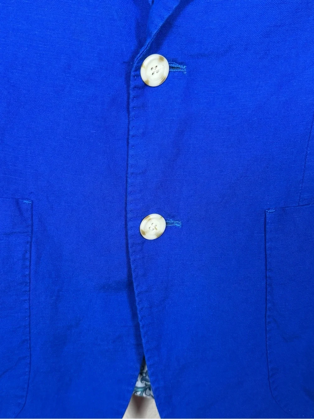 Tailor Byrd 42” Royal Blue Linen Blend Sports Coat Preppy Ivy League Resort